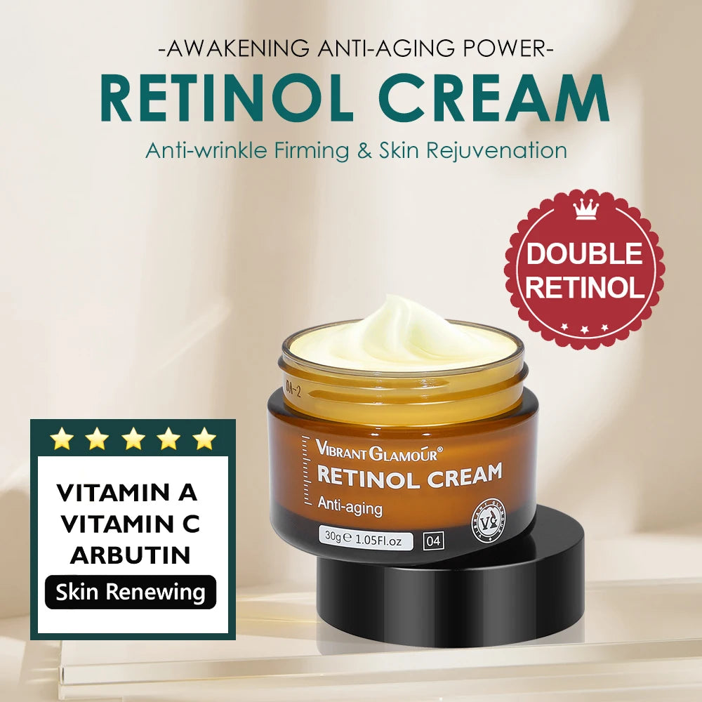 30g Retinols Facial Cream Eye Serum Moisturizing Firming Lifting Anti-Aging Reduce Wrinkle Fine Lines Face Skin Care Beauty