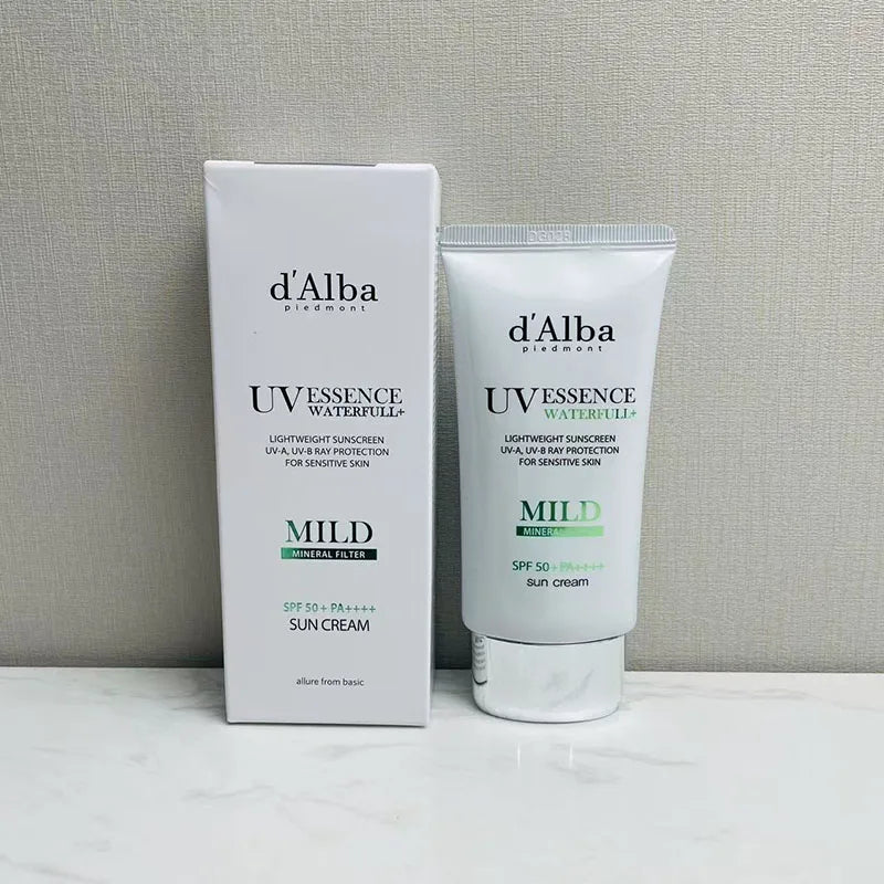 d'Alba UV Essence White Truffle Sunscreen SPF50+ – 50ml Whitening, Moisturising & Lightweight Sun Care
