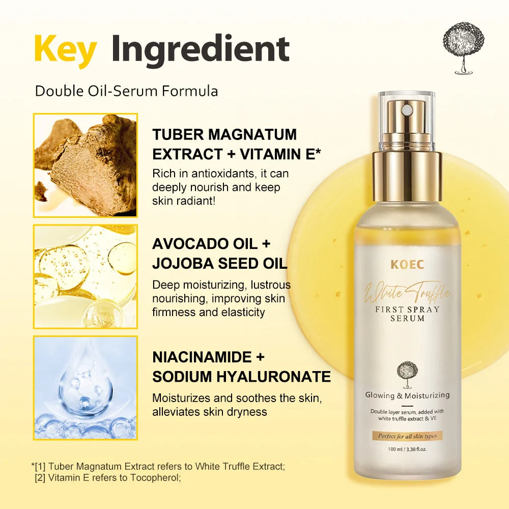 Korean White Truffle Extract First Spray Serum – Vitamin E Antioxidant Face Repair Essence