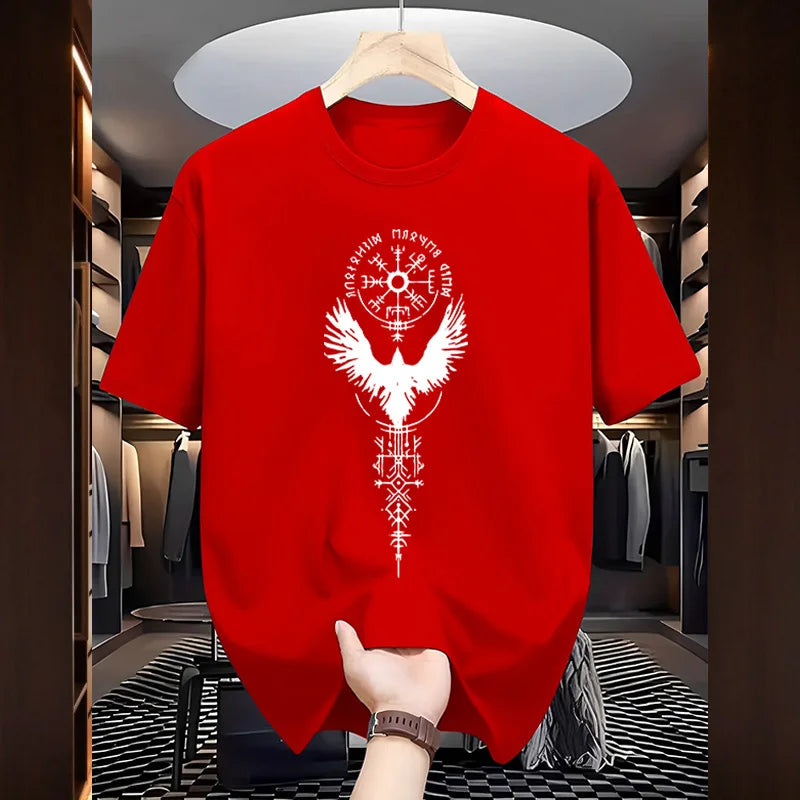 Men's Ancient Raven Print Cotton T-Shirt – Urban Casual