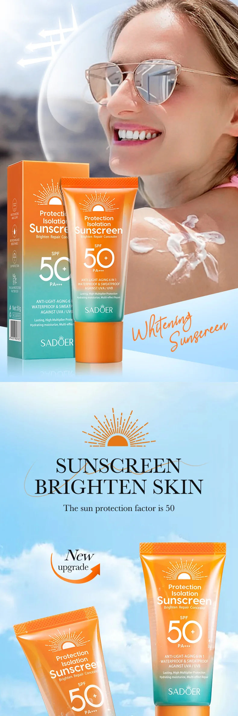 SPF 50+ PA+++ Facial Sunscreen