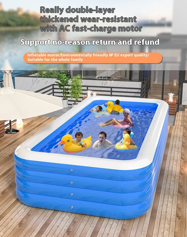 Oversized Inflatable Swimming Pool – Extra Large for Kids & Adults