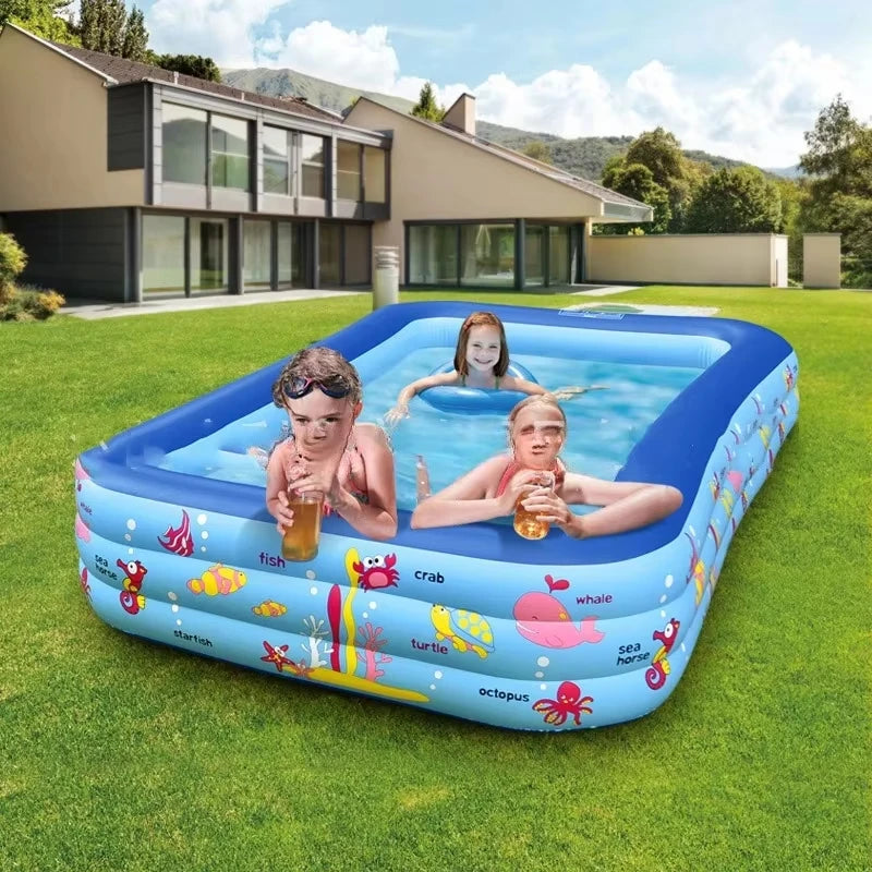 Large Indoor Inflatable Pool – Kids Ocean Ball Play Pool
