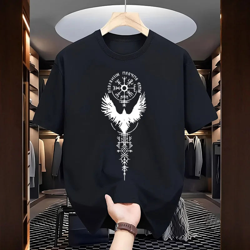 Men's Ancient Raven Print Cotton T-Shirt – Urban Casual