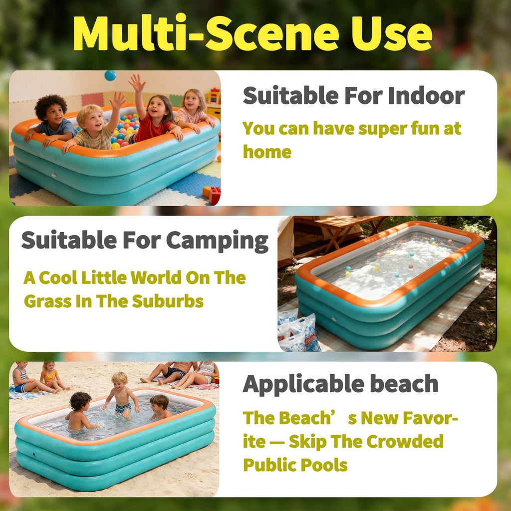Durable Thickened Family Inflatable Swimming Pool – Large Backyard Pool