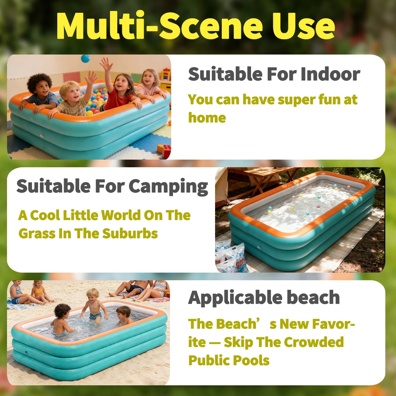 Durable Thickened Family Inflatable Swimming Pool – Large Backyard Pool