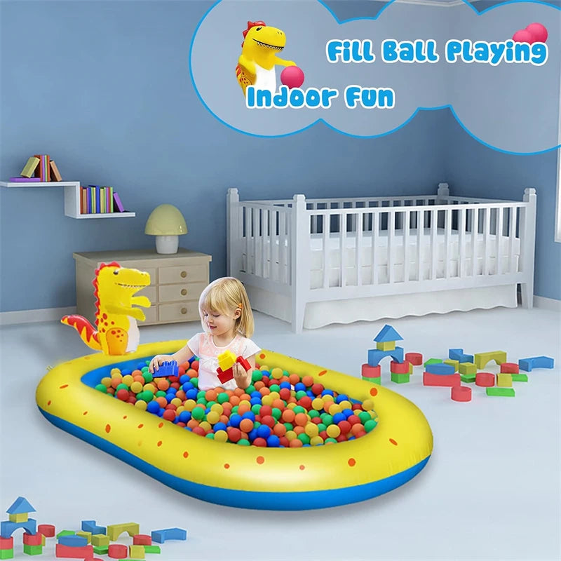 Dinosaur Sprinkler Splash Pool – 3-in-1 Kids Outdoor Water Toy