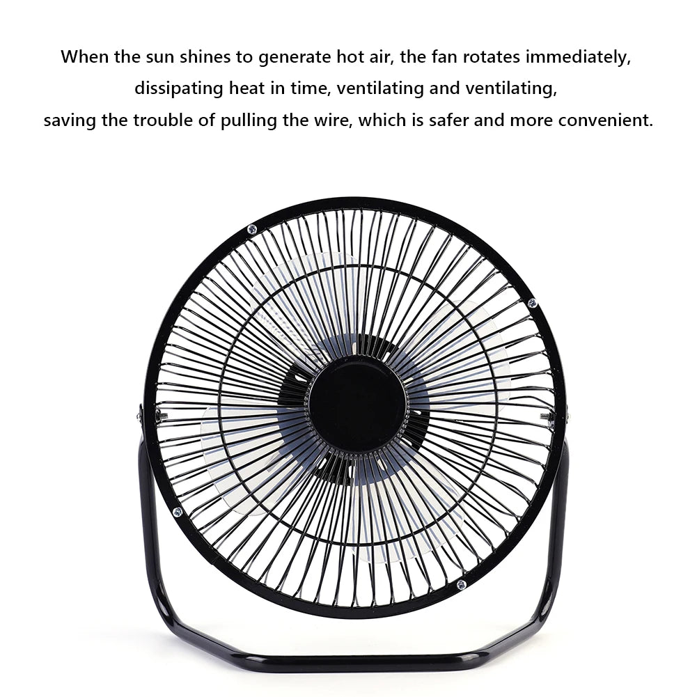 7W 6V Solar Panel with 8in USB Exhaust Fan Portable Solar Panel Powered Fan Multipurpose Air Extractor for Pet Dog Chicken House