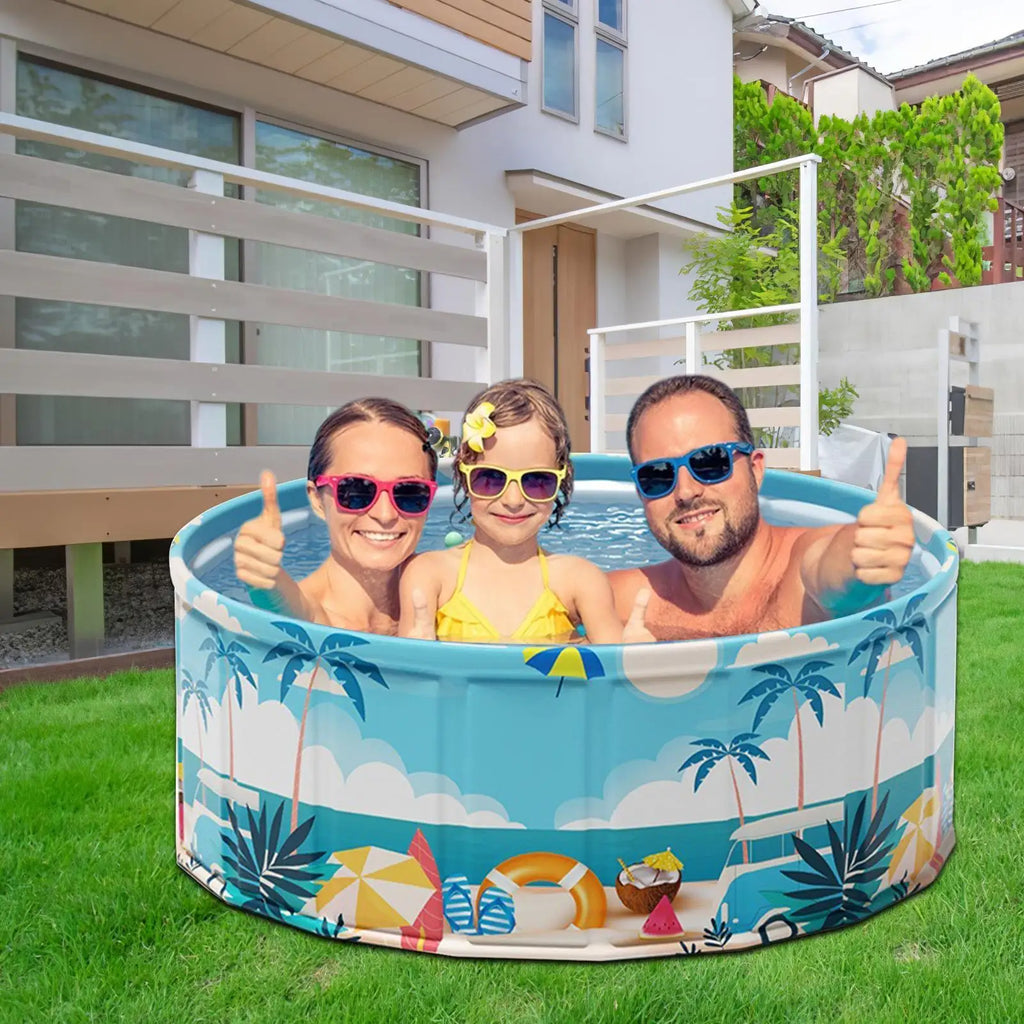 Foldable Inflatable Paddling Pool – Kids & Pets 90/120/160cm