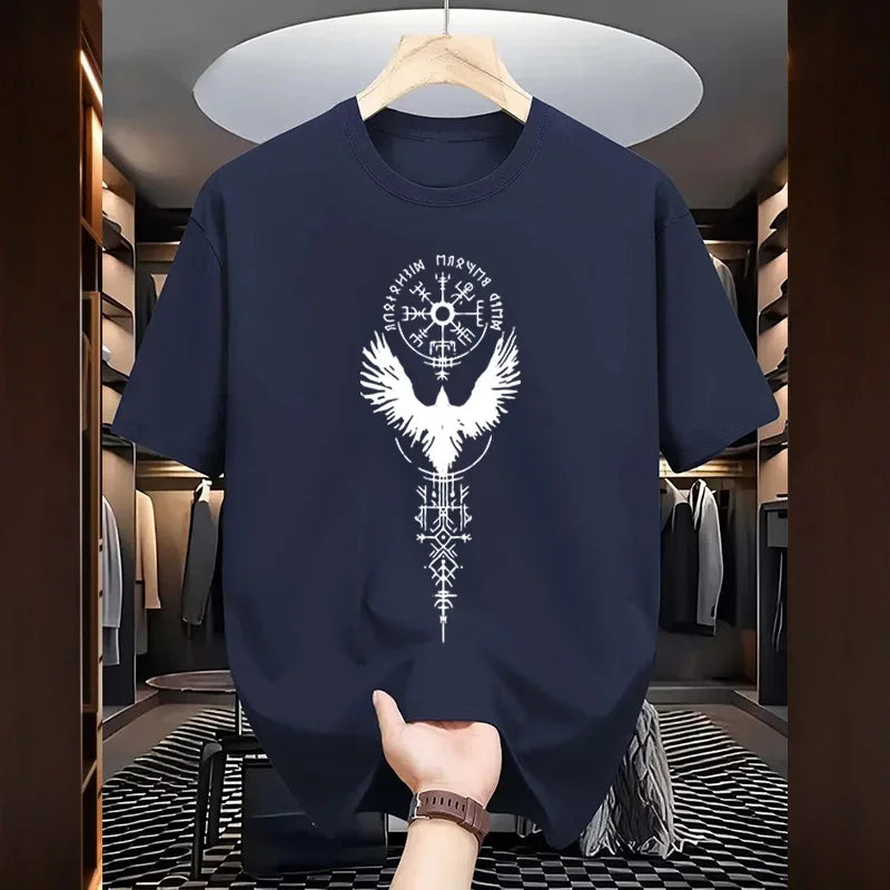 Men's Ancient Raven Print Cotton T-Shirt – Urban Casual
