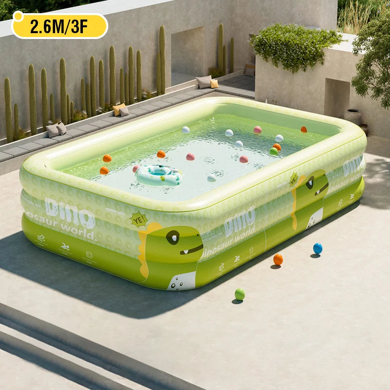 Large Inflatable Family Pool – 1.8 to 2.6M Backyard & Indoor
