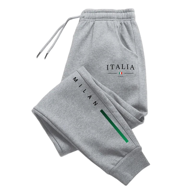 2025 Men's Milan Print Jogger Sweatpants – Casual Sport Trousers