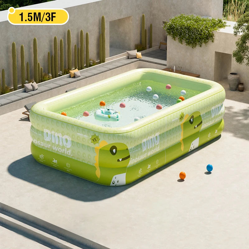 Large Inflatable Family Pool – 1.8 to 2.6M Backyard & Indoor