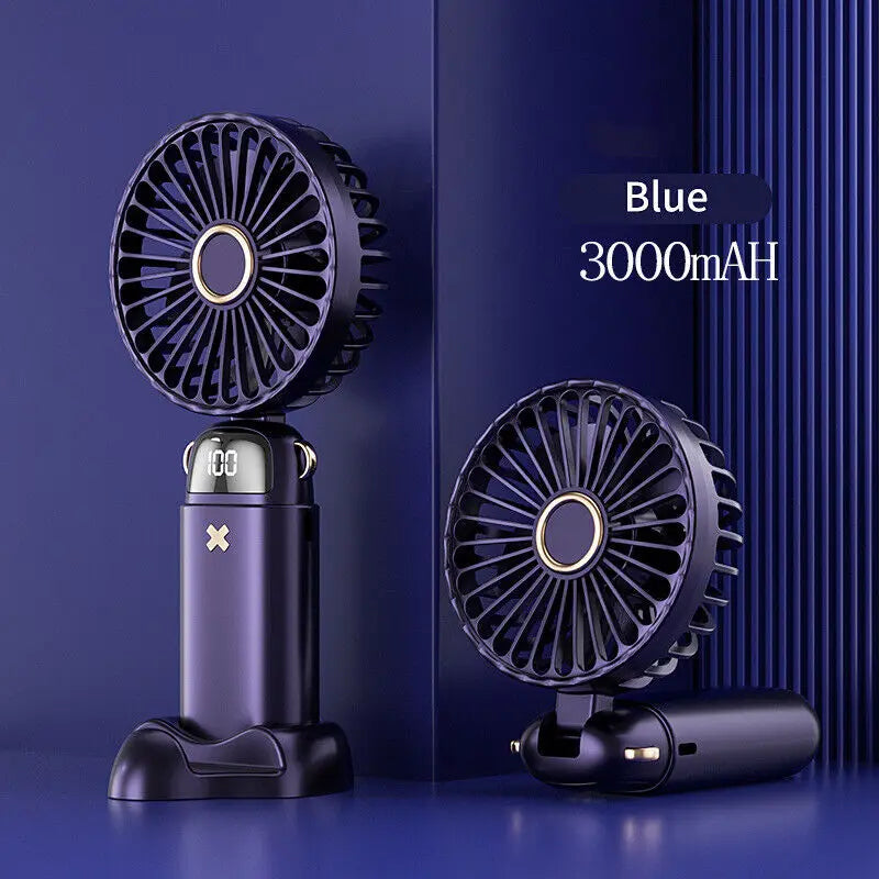 Portable Hand-held Fan Mini Folding Desk Fan Cooler Cooling USB Rechargeable