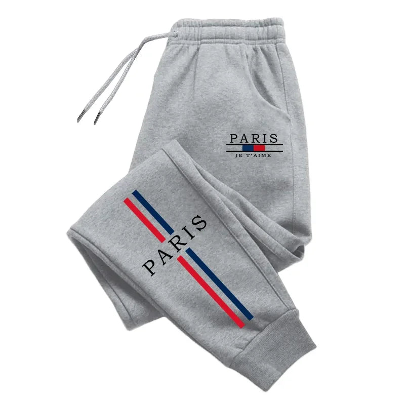 Men's Paris Fashion Jogger Sweatpants – Soft Casual Trousers