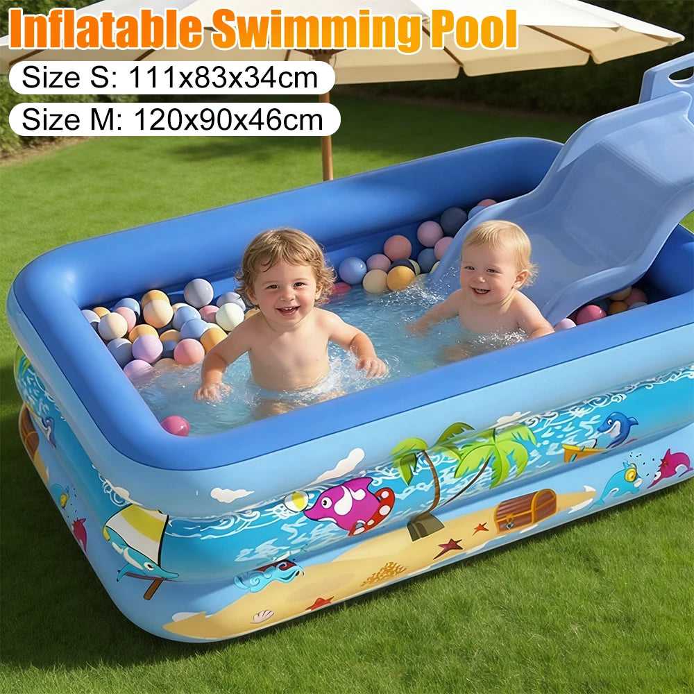 Cartoon Print Inflatable Swimming Pool – Indoor & Outdoor