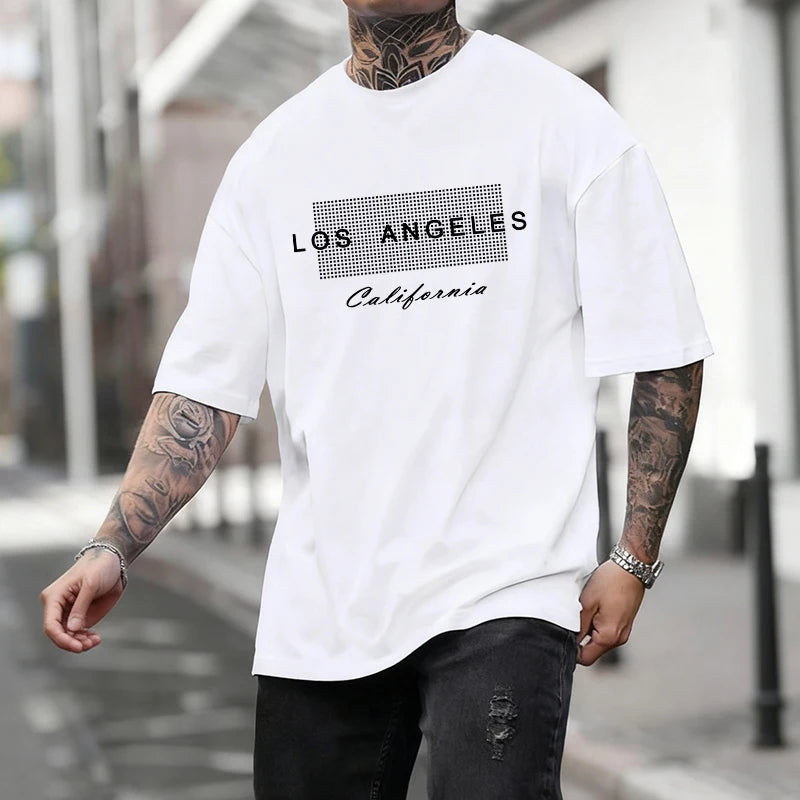 Men's 100% Cotton Crew Neck T-Shirt – Urban Casual Summer Top