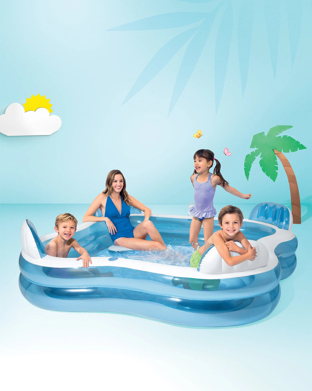Intex Swim Centre Family Pool with Seat – Inflatable Garden Pool