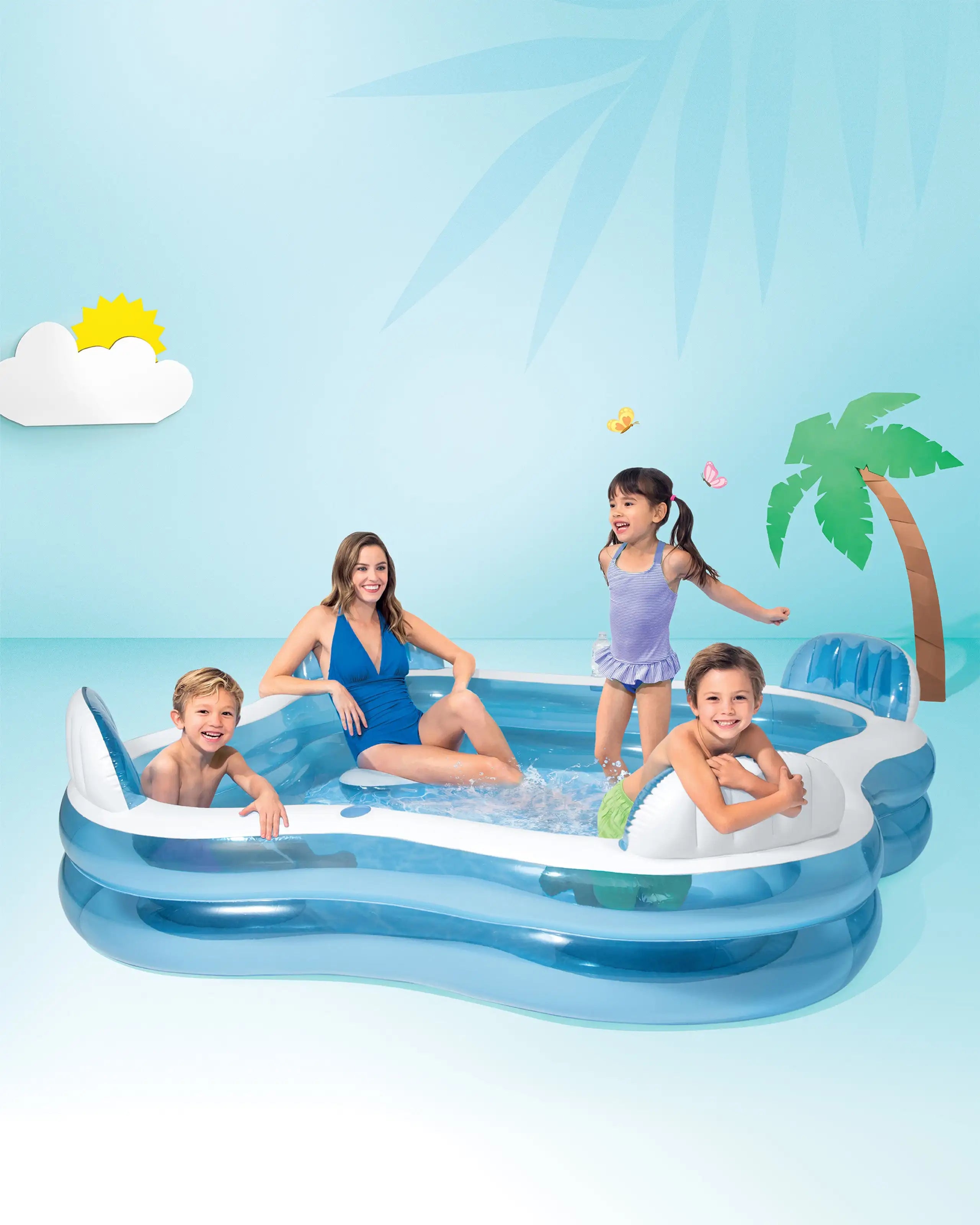 Intex Swim Centre Family Pool with Seat – Inflatable Garden Pool