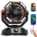 SKYTOO Camping Fan with Dual Motor 20000mAh RechargeableClip Fan with Digital Display with LED Lantern for Camping Outdoor Fan