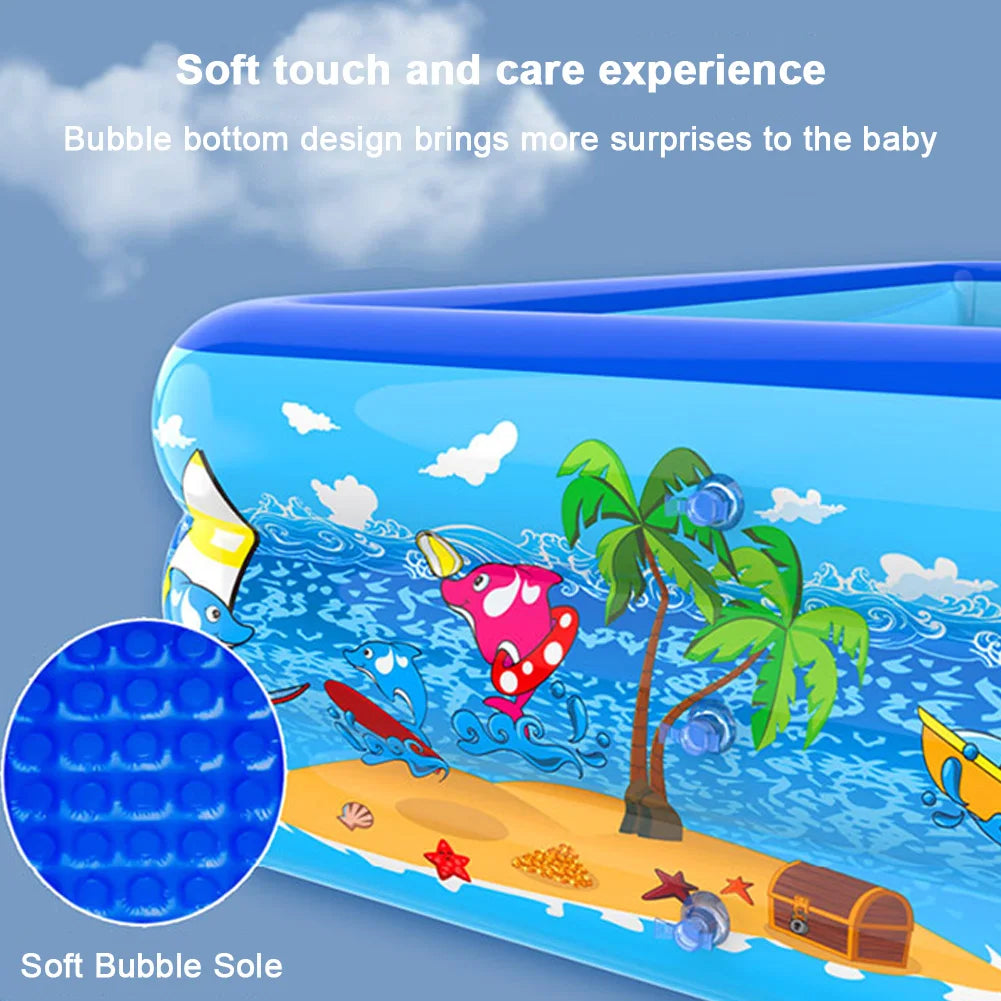 Cartoon Print Inflatable Swimming Pool – Indoor & Outdoor