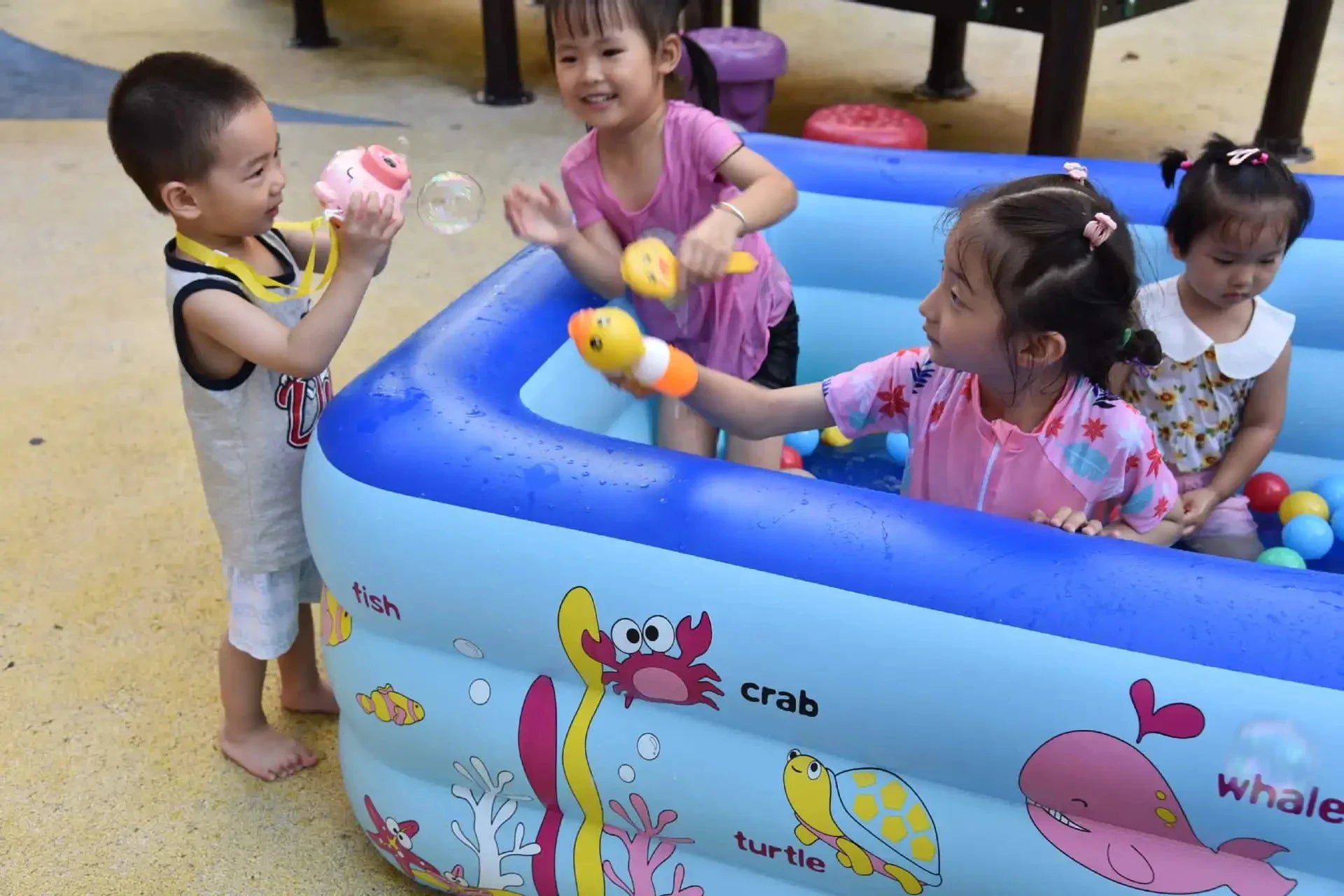 Large Indoor Inflatable Pool – Kids Ocean Ball Play Pool